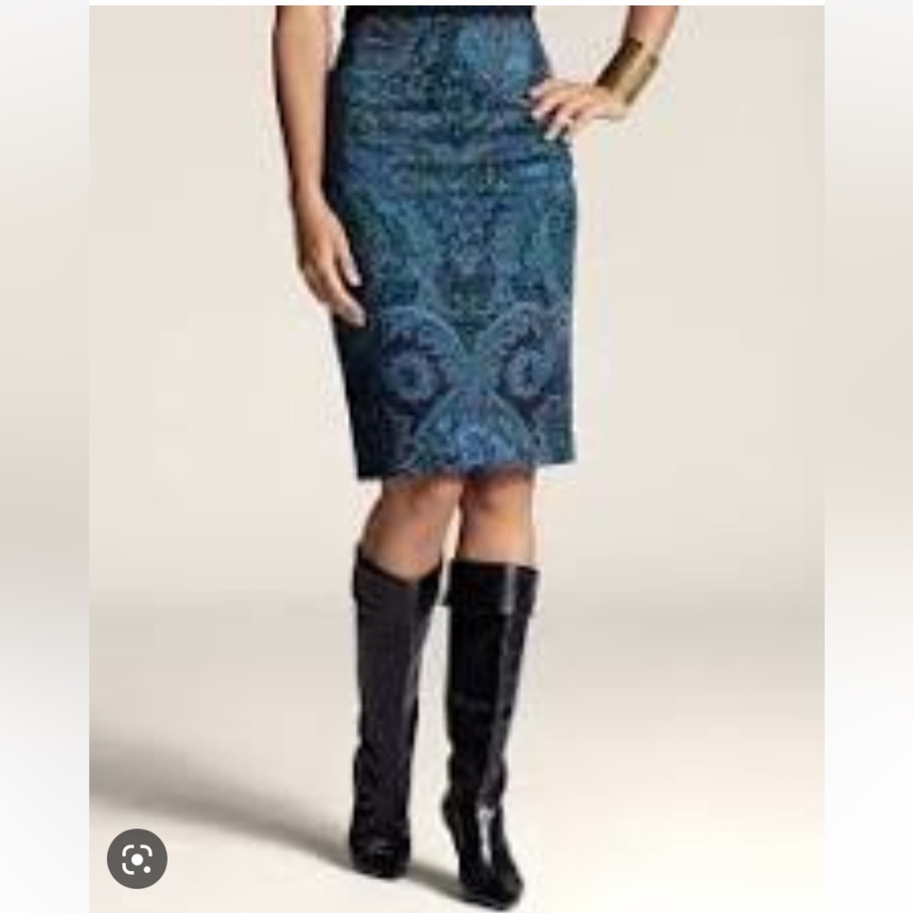 Chicos Animal Paisely Anna Skirt Size 1 NWT